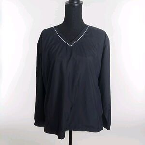 Cutter & Buck Windbreaker Women Medium Microft Light Pullover Navy Blue Golf NEW